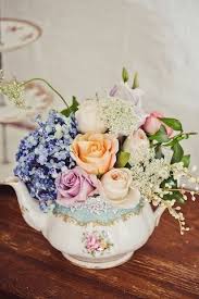 High Tea Floral Arrangements Antiquitea Vintage High Teas Birthday Flowers Arrangements Flower Arrangements Diy Tea Party Garden