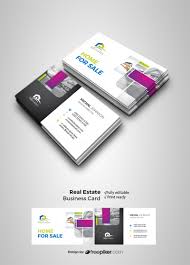 Modern white professional simple elegant business card. Freepiker Real Estate Business Card With Boxs