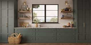 Stylish Zoom Backgrounds To Step Up Your Next Work Call In 2020 Shelving Design Green Cabinets Havenly
