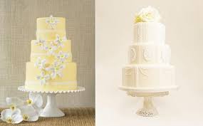 Chiffon cake is covered in a chocolate icing, and serves as the glue to hold a modest 5 big. Lemon Wedding Cakes Cheryl Kleinman Left And From Bath Baby Cakes Uk Right Lemon Wedding Cakes Berry Cake Birthday Wedding Cakes