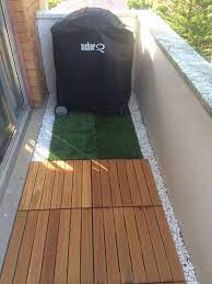 Our Balcony Diy Decking And Artificial Turf Thanks Freedom And Bunnings Outdoor Flooring Outdoor Small Patio Decor