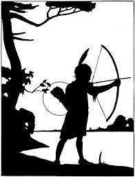 Black Bow And Arrow Silhouette Vintage Hiawatha Silhouette Image Silhouette Images Silhouette Art Silhouette