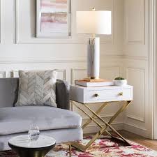 Say No To The Big Light And Yes To Ambience Inducing Lamps Also We Know You Can T Resist That Marble And Gol Table Lamp Sets Tall Table Lamps White Table Lamp