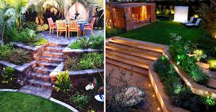 Pavimentazione, set sedie e giardino, copertura. Come Arredare Un Giardino In Pendenza Ecco 15 Idee A Cui Ispirarsi