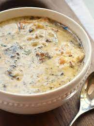 Cream Of Mushroom Soup With Buttered Crackers Mushroom Soup Recipes Food Recipes