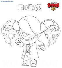 Kolorowanki z bohaterami mobilnej gry brawl stars. Edgar Brawl Stars Coloring Pages Printable Coloring Pages