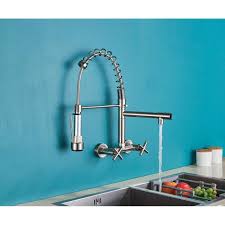 En plus d'être fonctionnel, le robinet, mélangeur ou mitigeur. Robinet Melangeur De Cuisine Mural Avec Douche Brosse Salledebains Shop Com
