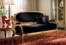 Black And Gold Sofa Victorian Style Victorian Furniture Victorian Sofa Classic Furniture Living Room