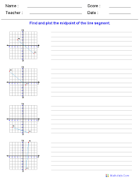 Geometry Worksheets Coordinate Worksheets With Answer Keys Geometry Worksheets Midpoint Formula Pythagorean Theorem