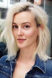 More about blond and blonde. Hair Color 2017 2018 Creamy Blonde With Dark Roots Messyhair Bob Blondehair Platinumblonde Blonde Blonde Hair Color Creamy Blonde Hair Color 2017