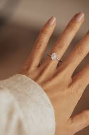 Oval Moissanite With Side Flare Ring 14kwg Sarah O Oval Engagement Ring White Gold Simple Engagement Rings Oval White Gold Wedding Ring Set