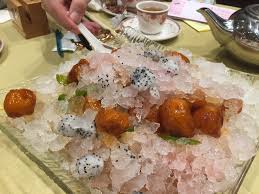 Its fame is such that the chinese call it gu lao rou, meaning pork with a long history. I Ate Iced Sweet And Sour Pork Cantonese Style With Dragon Fruit And Green Peppers The Sweet And Sour Pork Is Coated With A Caramel Crust On Top Of The Batter