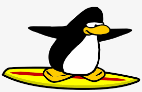 Club penguin was a massively multiplayer online game (mmo), involving a virtual world that contained a range of online games and activities. Catchin Waves Dark Black Penguin Club Penguin Clipart 1666x1000 Png Download Pngkit