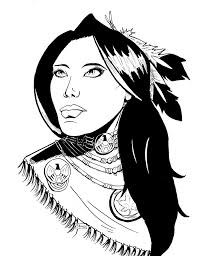 Native American Woman Inks By Shono On Deviantart Native American Drawing Native American Women Native American Girls