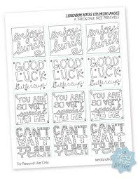 Lunchbox Notes To Make Your Kids Day Tried True Creative Lunch Box Notes Lunch Box Free Coloring Pages