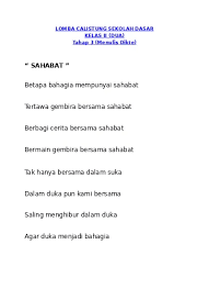 Semester 2.soal disusun berdasarkan kompetensi. Soal Calistung Kelas 2 Tahap 3