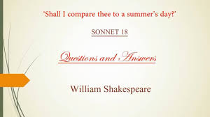Sonnet 18 Most Important Questions With Answers Youtube