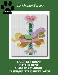 Carousel Horse Crochet Graph Pattern By Delguzzodesignstudio