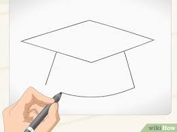 Draw straight lines parallel to two of the rhombus' sides. How To Draw A Graduation Cap 14 Steps With Pictures Wikihow