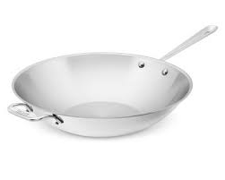 All Clad D3 Tri Ply Stainless Steel Stir Fry Pan 14 Stir Fry Pan All Clad Stir Fry