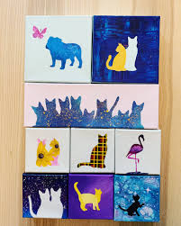 There will also be a few silhouette clip art of dog silhouette, horse silhouette, cat silhouette and bird silhouette, but you will find more of those on other silhouette pages here like horse silhouette, bird silhouette, dog silhouette, silhouette graphics, cat clipart and more. Regal Cat Cafe On Twitter Limited Quantities Of Cute Canvas Arts Acrylic Paint At Our Online Shop They Are Handmade By Our Local Artist Acrylicjungle Jenelle Paints Using Bright Colours And