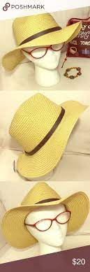 New W Tags Tan Wide Brim Flop Hat Kendall James Possibly The Perfect Hat Gorgeous Tan Color With A Crochet Hat With Brim Crochet Hats Crochet Bikini Bottoms