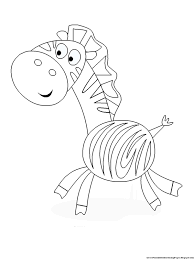 Sketch of zebra without stripes. Zebra Coloring Pages Without Stripes