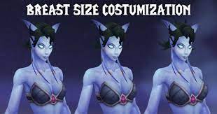 Different Breast Size for female characters in World of Warcraft