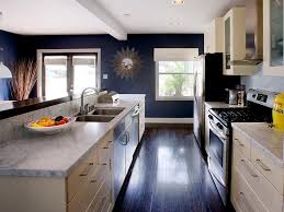 Pictures Of Small Kitchen Design Ideas From Hgtv Galley Kitchen Design Kitchen Design Small Blue Kitchen Walls