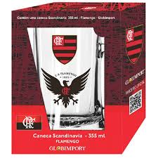ˈklubi dʒi ʁeˈɡataʒ du flaˈmẽɡu; Caneca De Vidro Do Flamengo 355ml Globimport Leader A Gente Se Completa