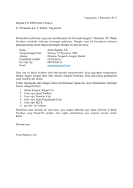 Sahabat 99, apakah kamu sedang bersiap untuk masuk ke dunia kerja? Surat Lamaran Untuk Bank Bri