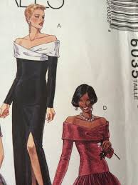 Stunning Off The Shoulder Evening Dress Pattern Mccalls 6035 Off Shoulder Evening Dress Evening Dress Patterns Mccalls Patterns Dress