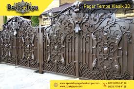 Pagar ini menggunakan bahan hollow galvanis dengan ketebalan sekitar 2 mm. Htlywhqa55qilm