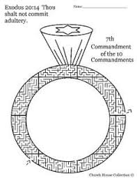 Thou Shalt Not Commit Adultery Maze For Ten Commandments Commit Adultery Adultery Bible Lessons