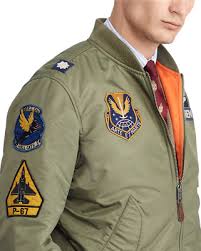 Polo Ralph Lauren Military Army Ma 1 American Us Flag Flight Bomber Pilot Jacket Jackets Men Fashion Bomber Jacket Cotton Shirts For Men