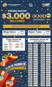 Su plan de premios es Loteria De Tolima Y Cundinamarca