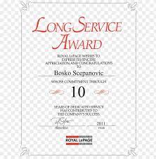 Certificate of service template is beneficial to any institution and company that will give their employees the record of their contribution in their workplace upon their resignation. Long Service Award Certificate Template Free Forte Long Service Award Certificate Template Png Image With Transparent Background Toppng