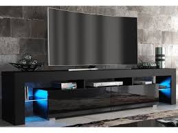 Meuble Tv Spider Big A Led En Noir Mat Avec Portes Noir Laque 200 Cm En 2020 Meuble Tv Noir Meuble Tele Moderne Meuble Tv