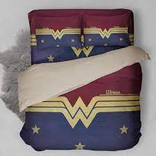 The twin/full comforter is reversible with dc superhero design. Pin By Paula On I 3 Wonder Woman Duvet Bedding Sets Woman Bedding Red Duvet Cover