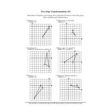Two Step Transformations Old Version Dd Geometry Worksheet Math Worksheets Transformations Math Geometry Worksheets