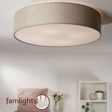 famlights deckenleuchte kimberly aus stoff in braun 4xe27 famlights cli 359297 glasleuchten led aufbaustrahler led deckenspots