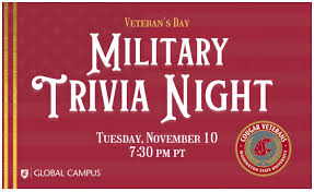 Use it or lose it they say, and that is certainly true when it. Washington State University Alumni Association Military Trivia Night Online