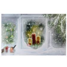 Northlight 23 5 In X 15 5 In Led Lighted Snowy Window Pane And Candles Christmas Canvas Wall Art Gold In 2020 Candle Wall Art Christmas Canvas Snowy Window