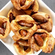 Bake in the oven for 20 mins until the cakes are golden and spring back up when softly pressed down. Mini Toad In The Hole Or Yorkshire Puddings With Mini Sausages Gluten Free Gluten Free Alchemist