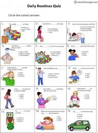 Daily Routines Quiz Worksheet Daily Routine Activities English Activities Daily Routine Schedule