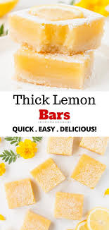 Thick Lemon Bars With Shortbread Crust Little Sweet Baker Recipe In 2020 Cold Desserts Easy Lemon Bars Lemon Bars Easy