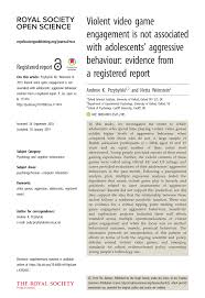 It has been surveyed that kids learn more and learn quickly if they are taught with the help. Pdf Violent Video Game Engagement Is Not Associated With Adolescents Aggressive Behaviour Evidence From A Registered Report