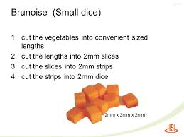 Macedoine diced cut is a diced cube, 0.5 cm (just under how to cut carrot macédoine by michelin star chef russell brown. Chiffonade Cut Size In Mm
