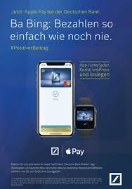 Die deutsche bank ist die größte bank deutschlands und ein internationaler finanzdienstleister. Ba Bing Die Apple Pay Reklame Der Deutschen Bank Iphone Ticker De