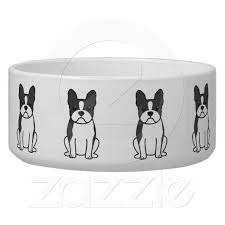 Black And White Boston Terrier Cartoon Gifts T Shirts Art Posters Other Gift Ideas Zazzle Terrier Dog Breeds Boston Terrier Dog Cat Bowls